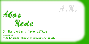 akos mede business card